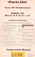 Ingersoll Rand-Ingersoll Rand Type 30 15T, 1963 & 1981, Parts List Manual-15T-3 1.2\" x 4-5\"-Type 30-01